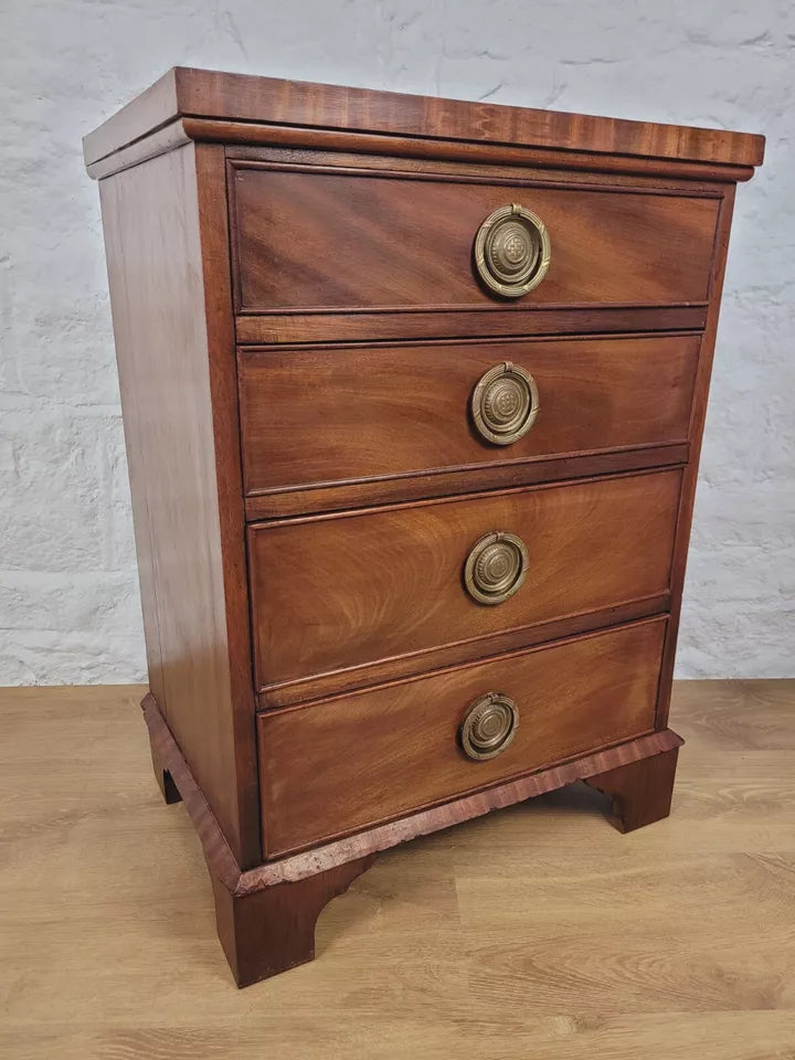 Regency Chest Of Drawers Brass Handles Mahogany Antique Postage Available