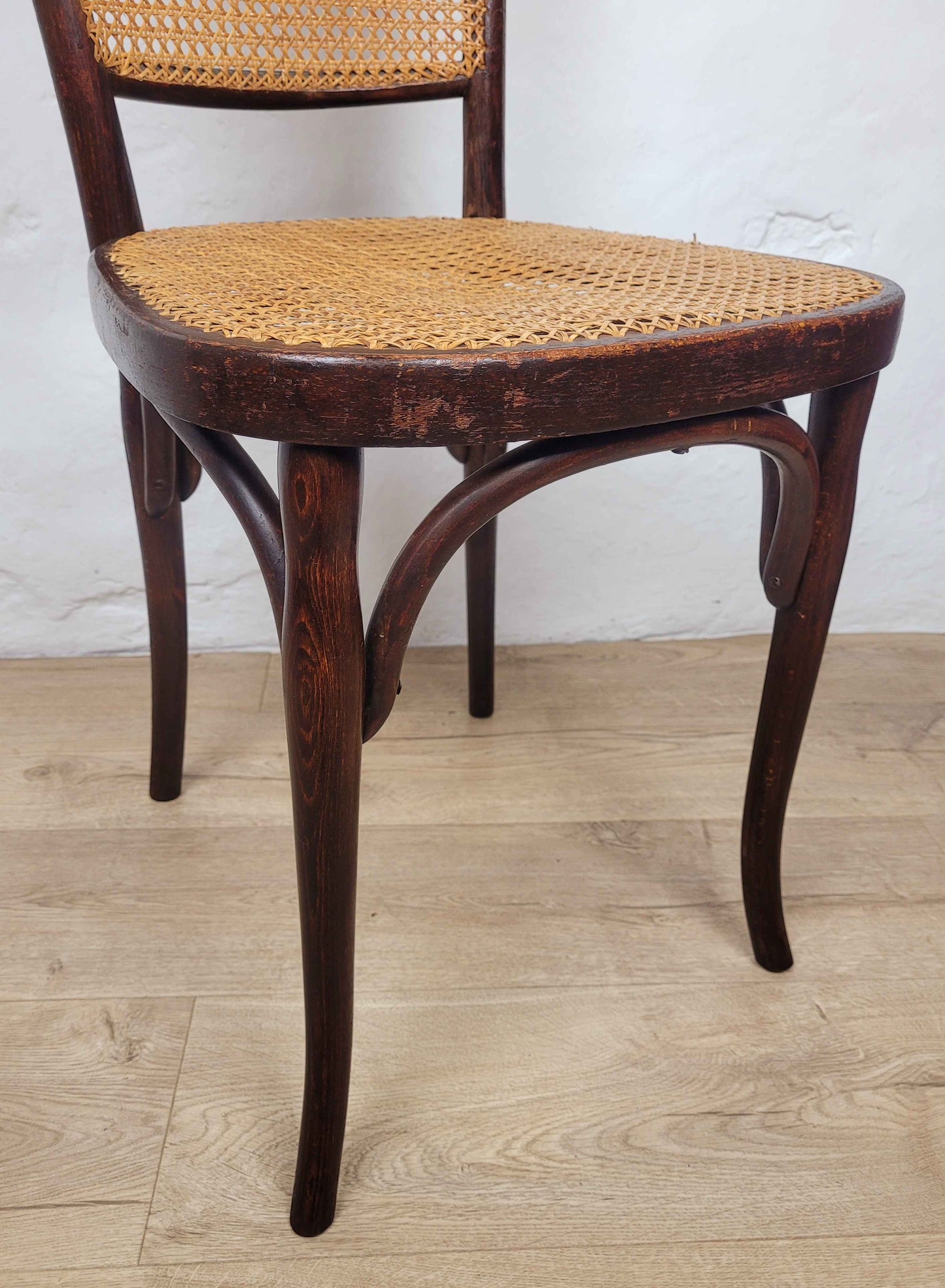 J&J Kohn Bentwood Chair Bistro Cane 20th Century Original ostage Available