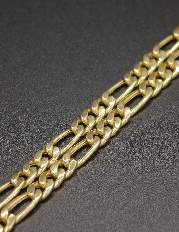 18ct Gold Figaro Necklace 13.3g Lobster Clasp Yellow Postage Available