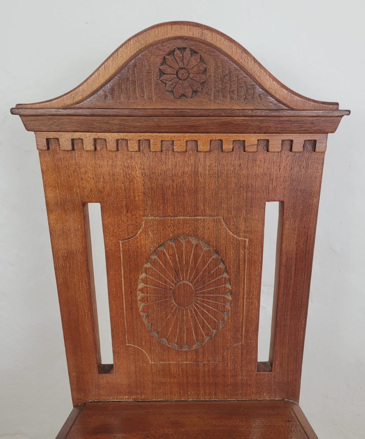 Victorian Hall Chair Chapel Carved 19thC Antique English Postage Available