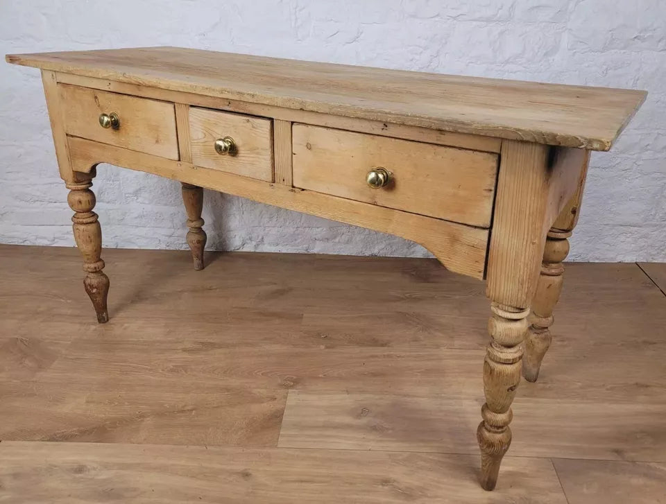 Victorian Side Table Bench Kitchen Pine Farmhouse Antique Delivery Available