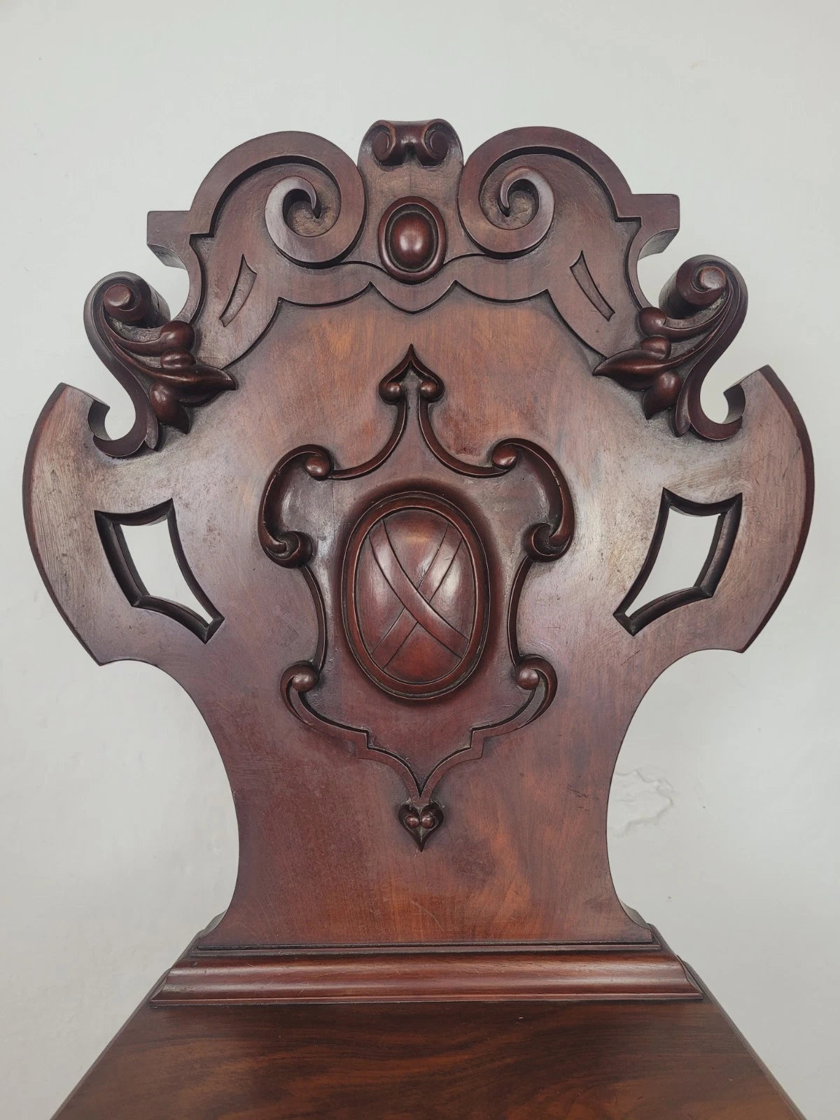 Victorian Hall Chair 19th Century Carved Mahogany Postage Available