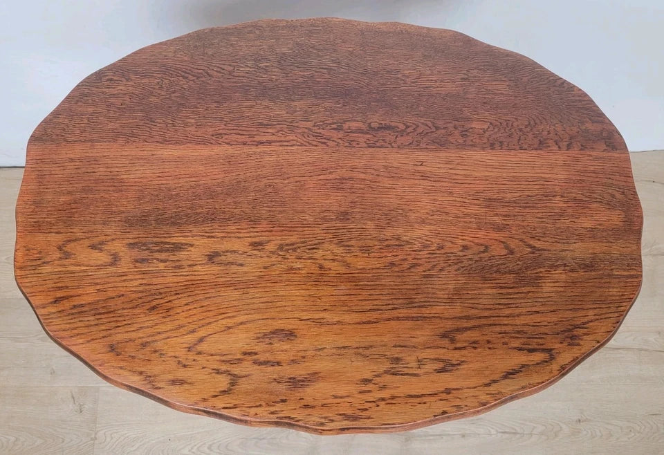 Barley Twist Occasional Table Oak Figured Country English Postage Available