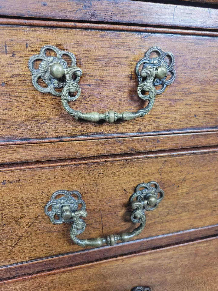 Vintage Writing Bureau Desk Hidden Storage Brass Handles Delivery Available