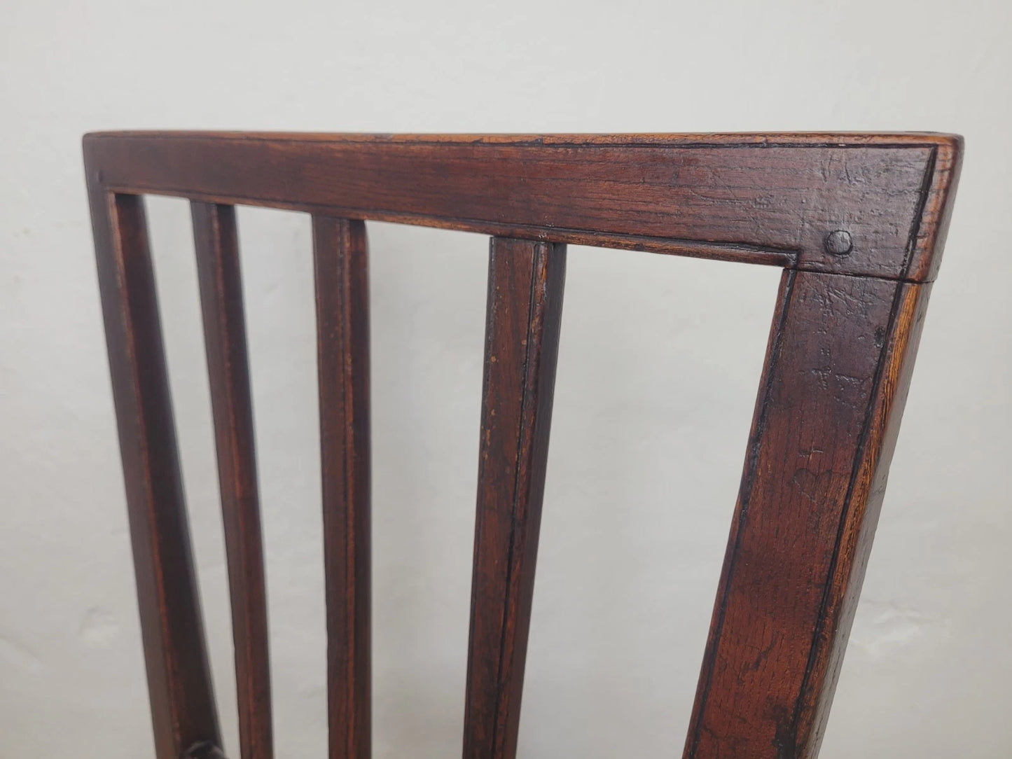Victorian Kitchen Chair Oak Rail Back 19th Century Antique Postage Available