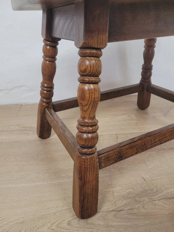 Oak Occasional Side Table Vintage Rectangular Country Postage Available