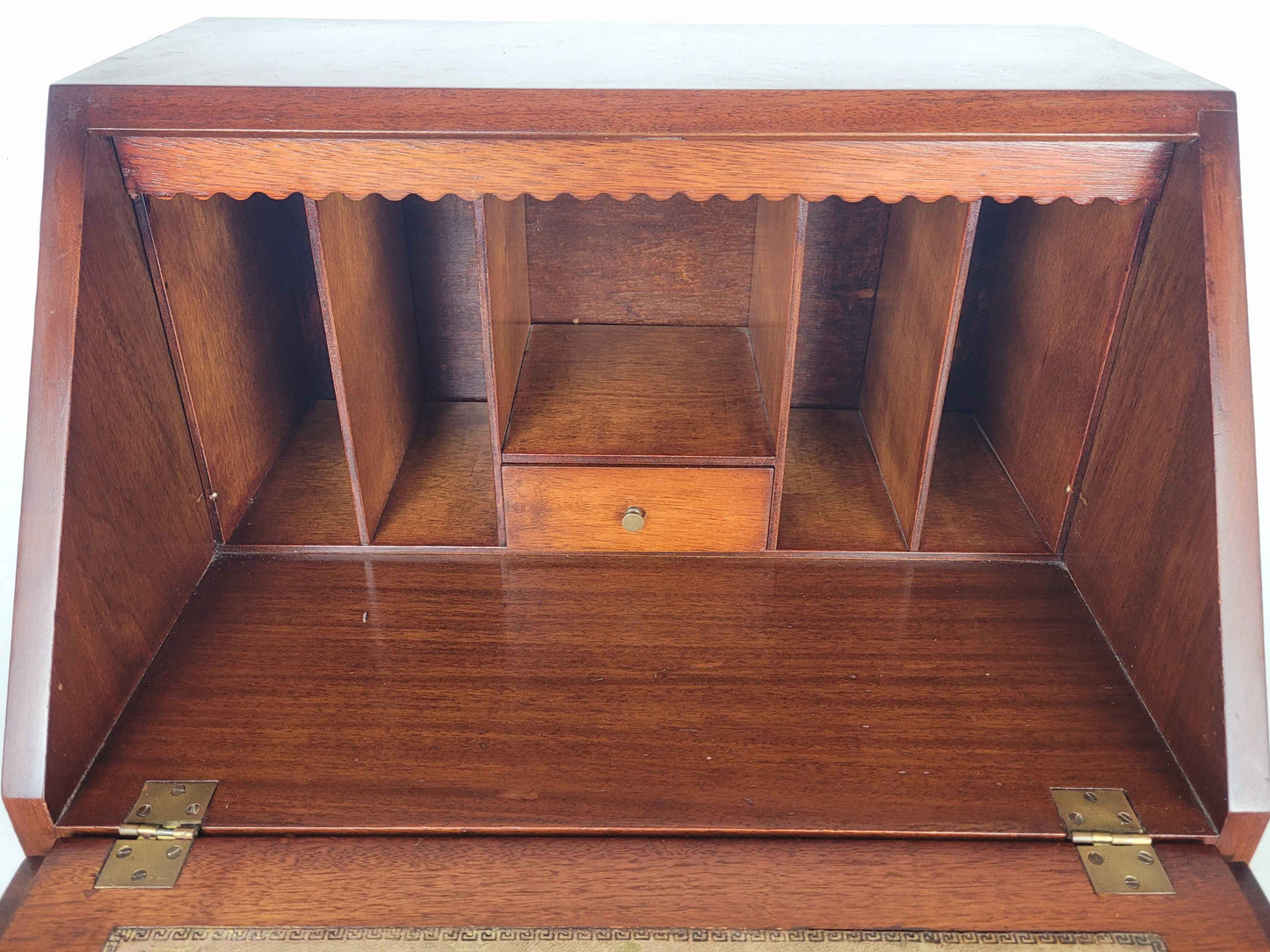 Vintage Ladies Writing Desk 1960s Lock  & Key Drawer Mahogany Delivery Available