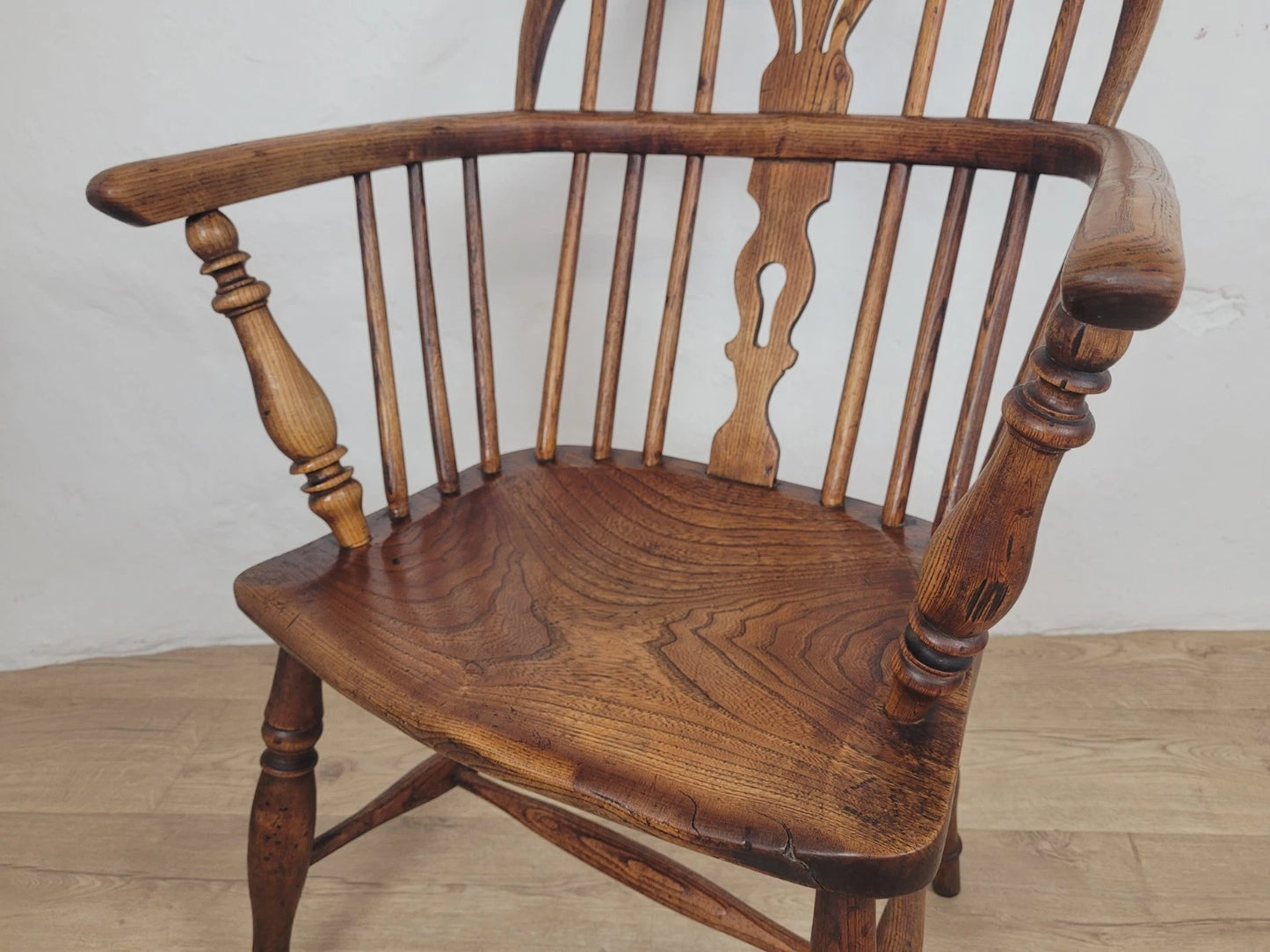 Windsor Armchair Low Back Ash & Elm Country 19thC Farmhouse Postage Available