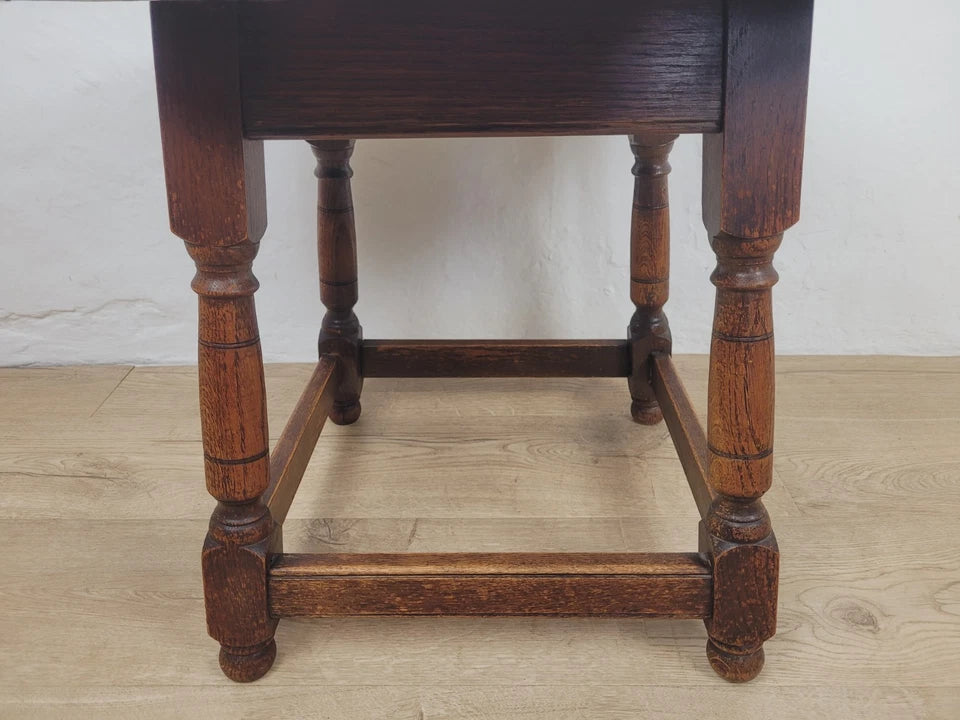 Oak Occasional Table Circular Country Rustic Vintage C1930 Postage Available