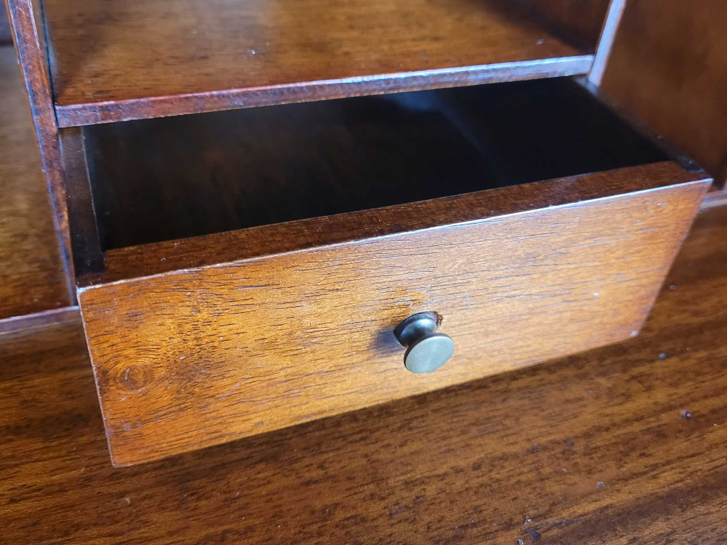 Vintage Ladies Writing Desk 1960s Lock  & Key Drawer Mahogany Delivery Available
