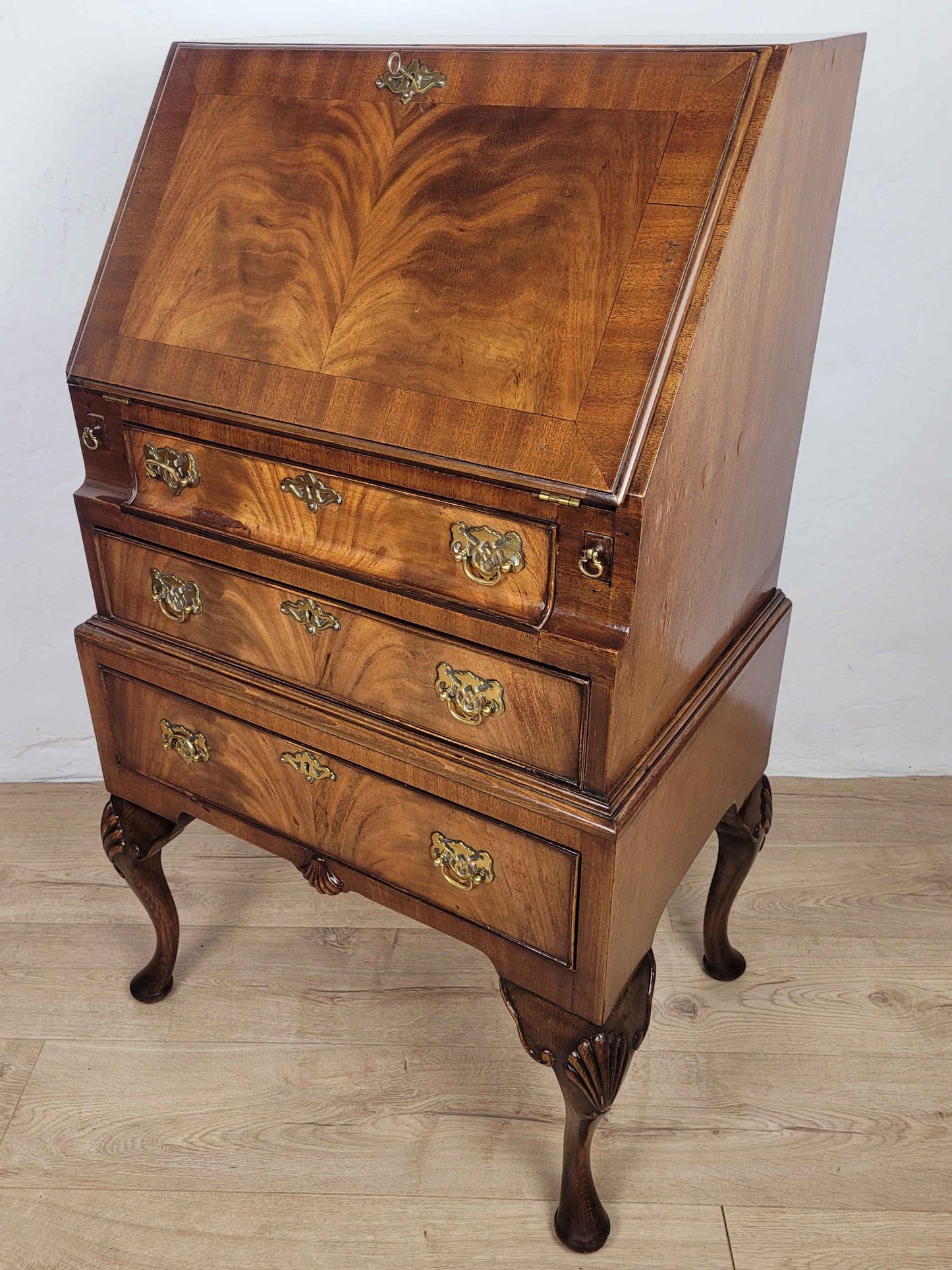 Ladies Writing Bureau Desk 1950s Lock & Key Drop Handles Delivery Available