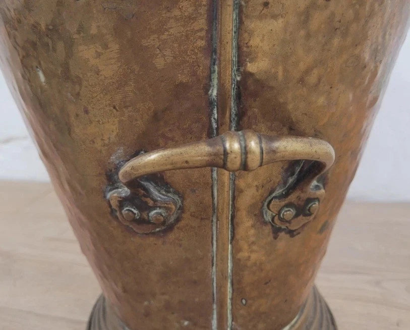 Victorian Brass Coal Scuttle Bucket Shovel 19thC Antique Postage Available