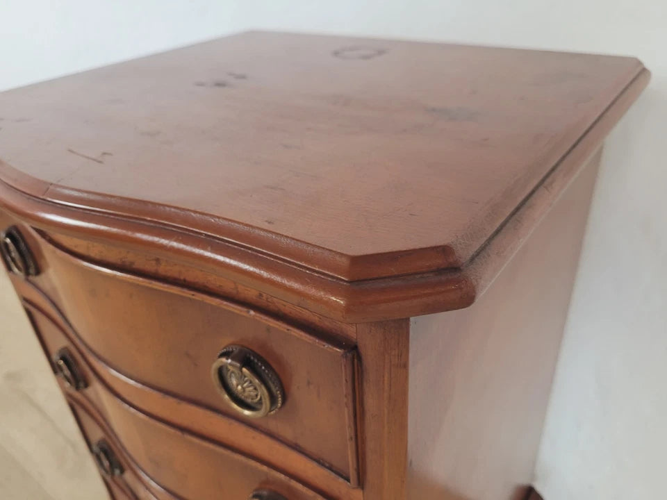 Walnut Chest of Drawers Serpentine Drawers Vintage Postage Available