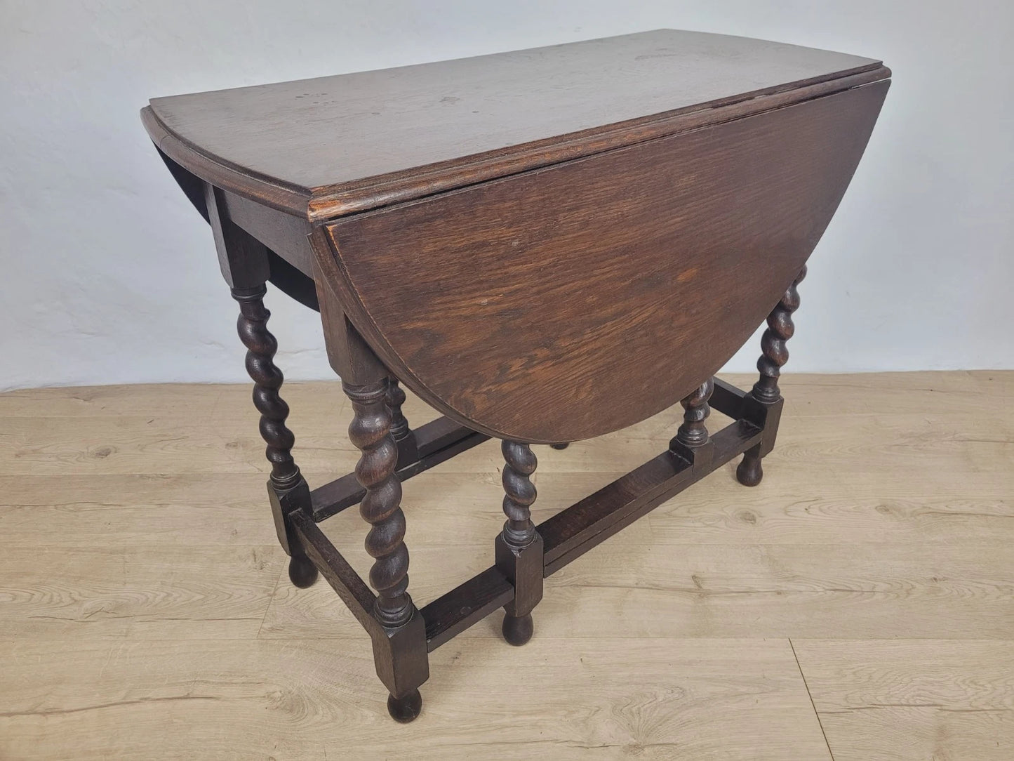 Vintage Drop Leaf Table Gateleg Barley Twist Oak 1930's Delivery Available