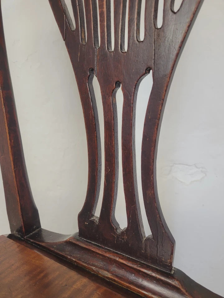 Country Side Chair Pierced Back Victorian 19th Century Antique Postage Available