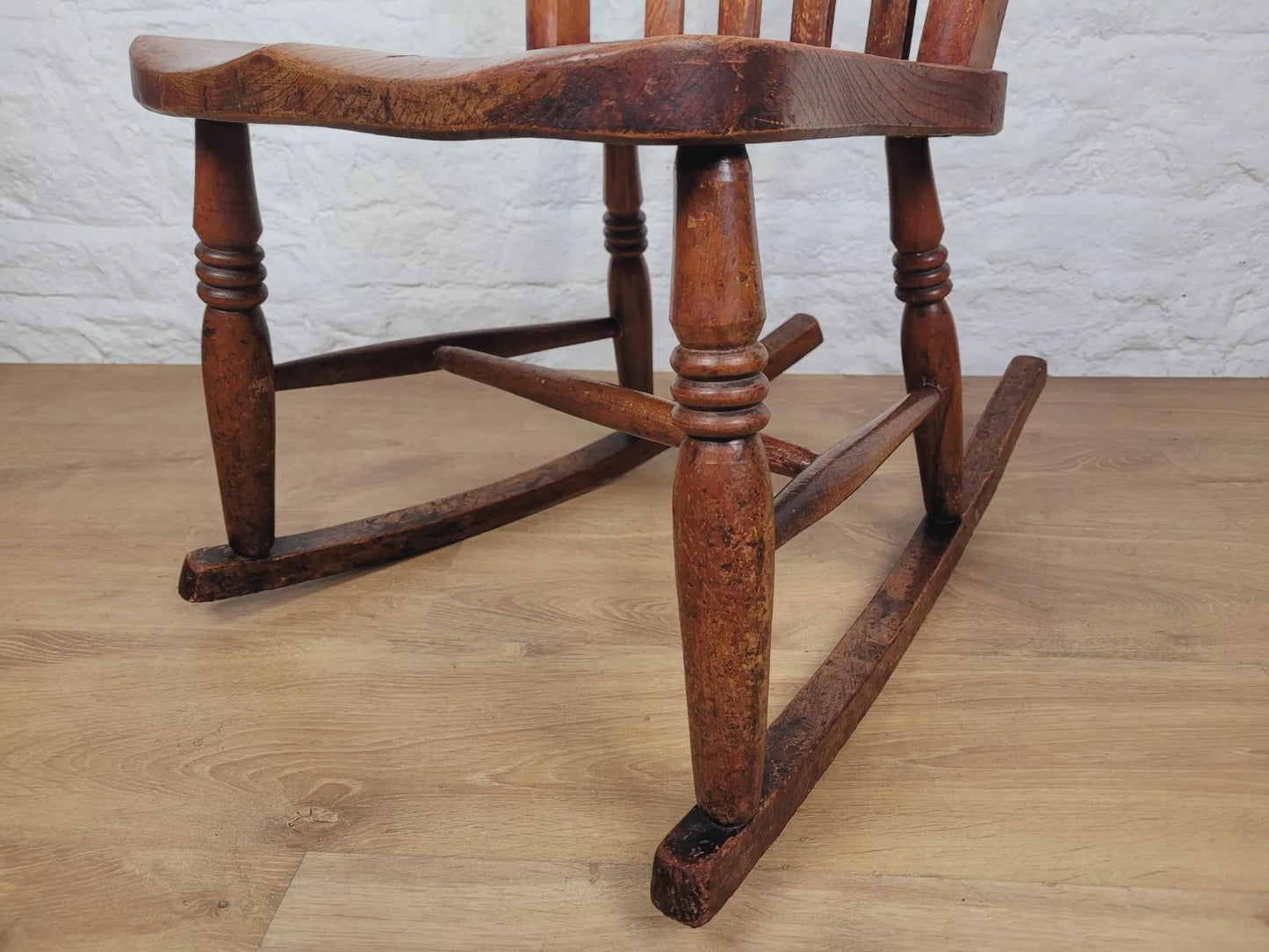 Farmhouse Rocking Chair Victorian Lathe Back Country Antique Postage Available