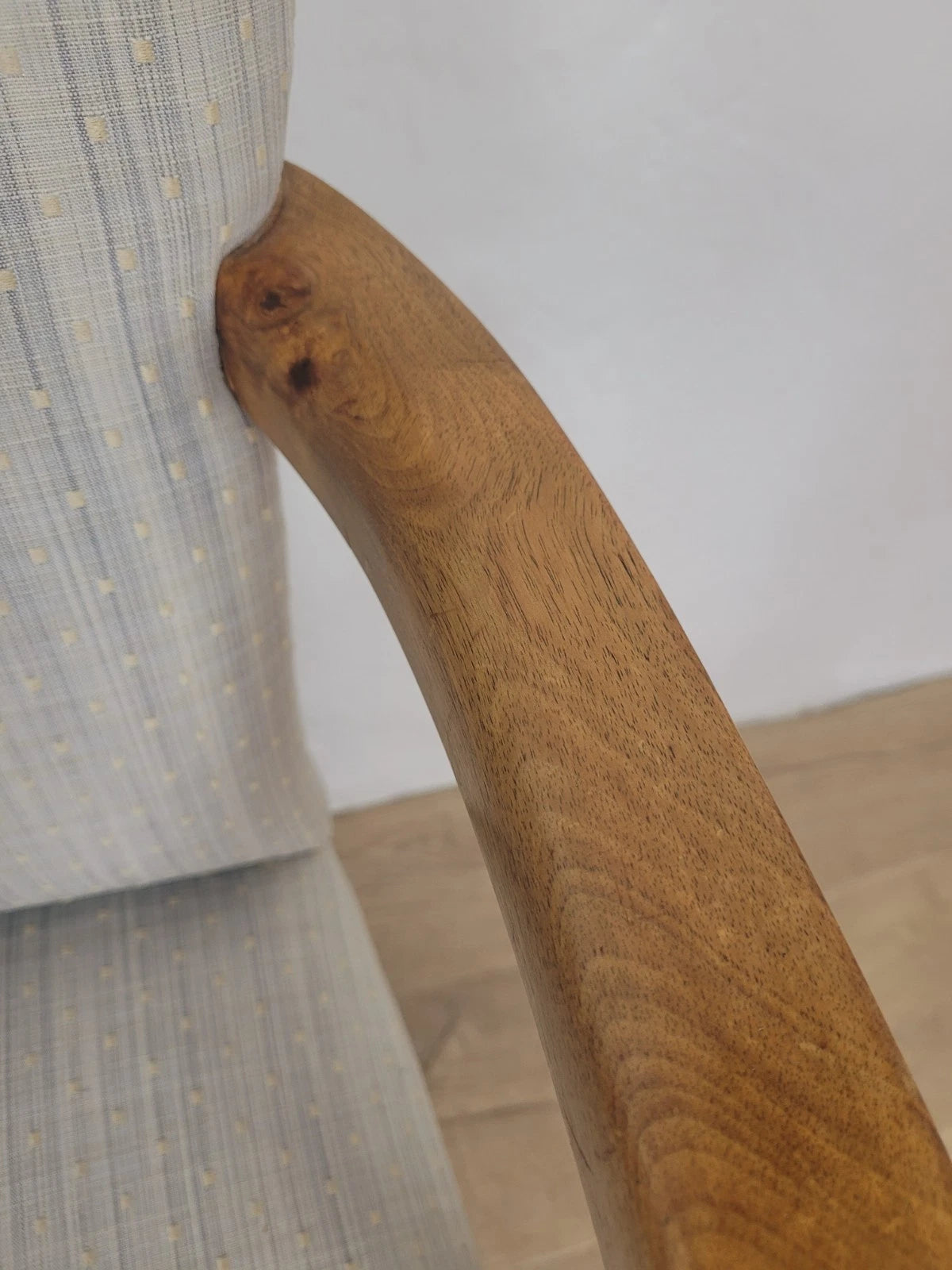 Walnut Armchair Vintage 1940s Duck Egg Blue Cabriole Legs Postage Available