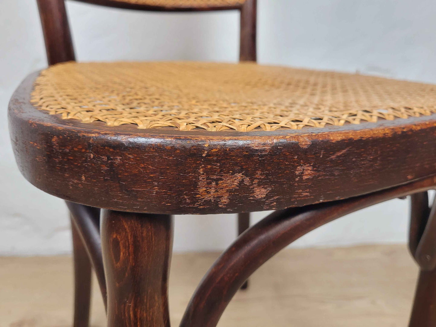 J&J Kohn Bentwood Chair Bistro Cane 20th Century Original ostage Available