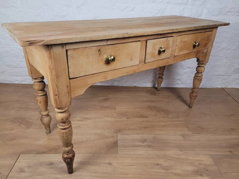 Victorian Side Table Bench Kitchen Pine Farmhouse Antique Delivery Available