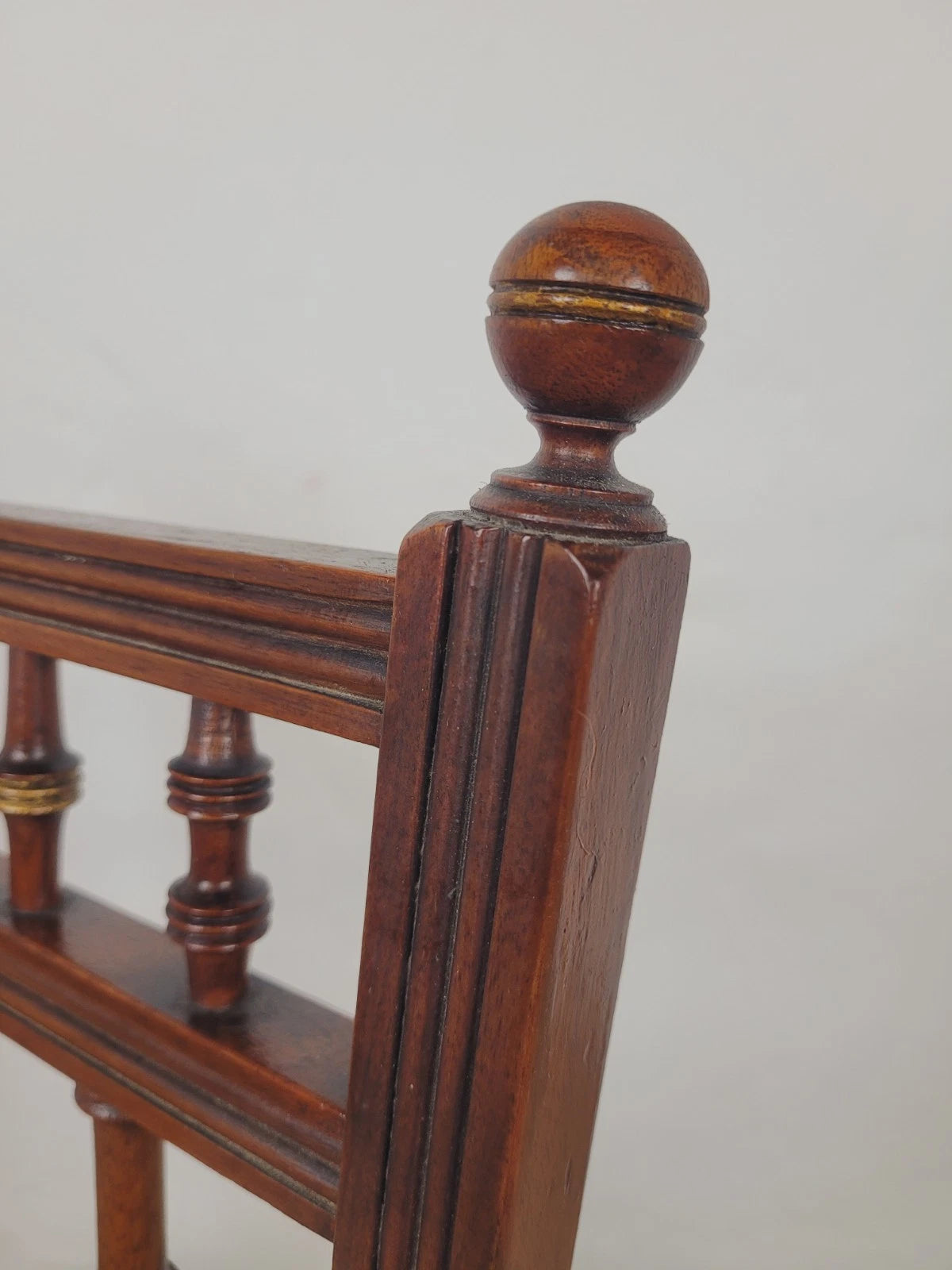 Edwardian Bedroom Chair Spindle Back Floral Upholstery Antique Postage Available