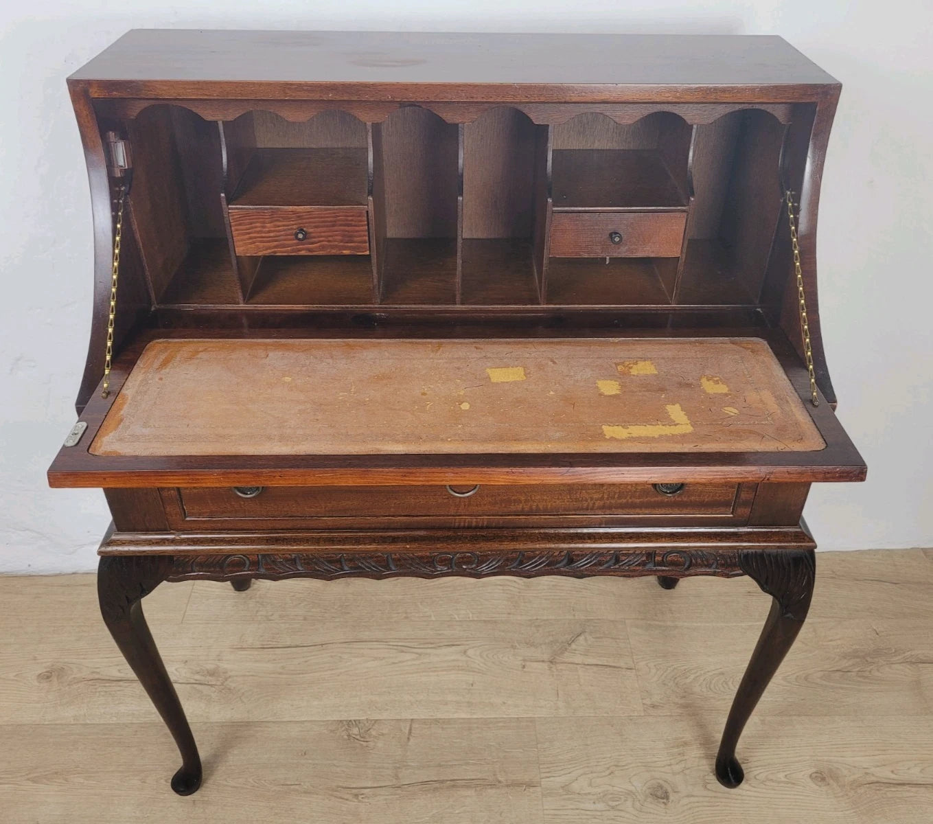 Vintage Ladies Writing Desk Pigeon Holes Storage Handles Delivery Available