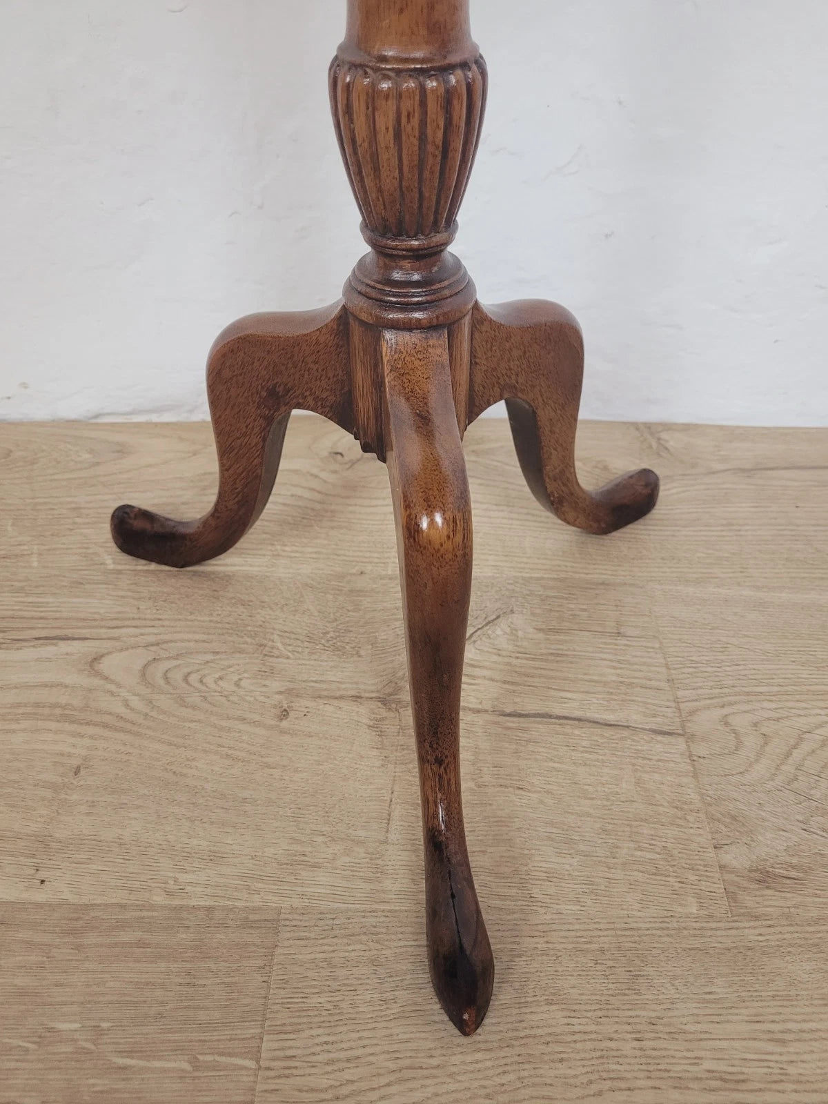 Tripod Wine Table English Scalloped Edge Antique Style 1960s Postage Available