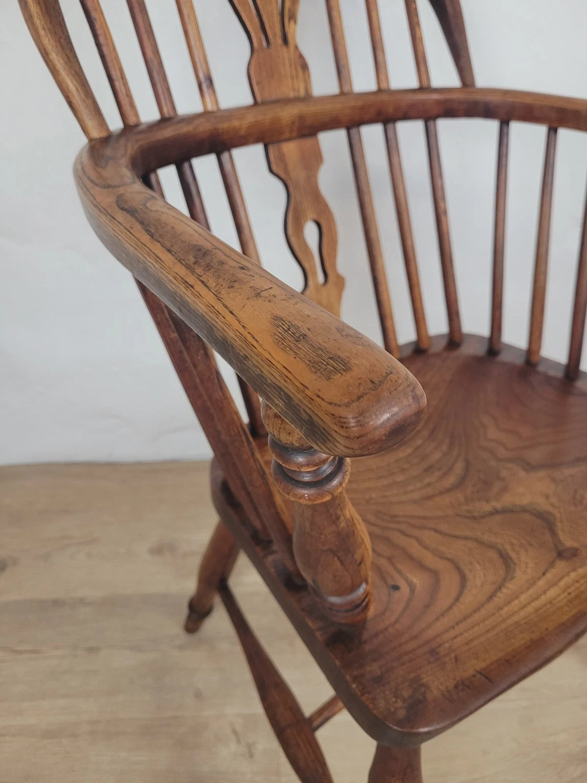 Windsor Armchair Low Back Ash & Elm Country 19thC Farmhouse Postage Available