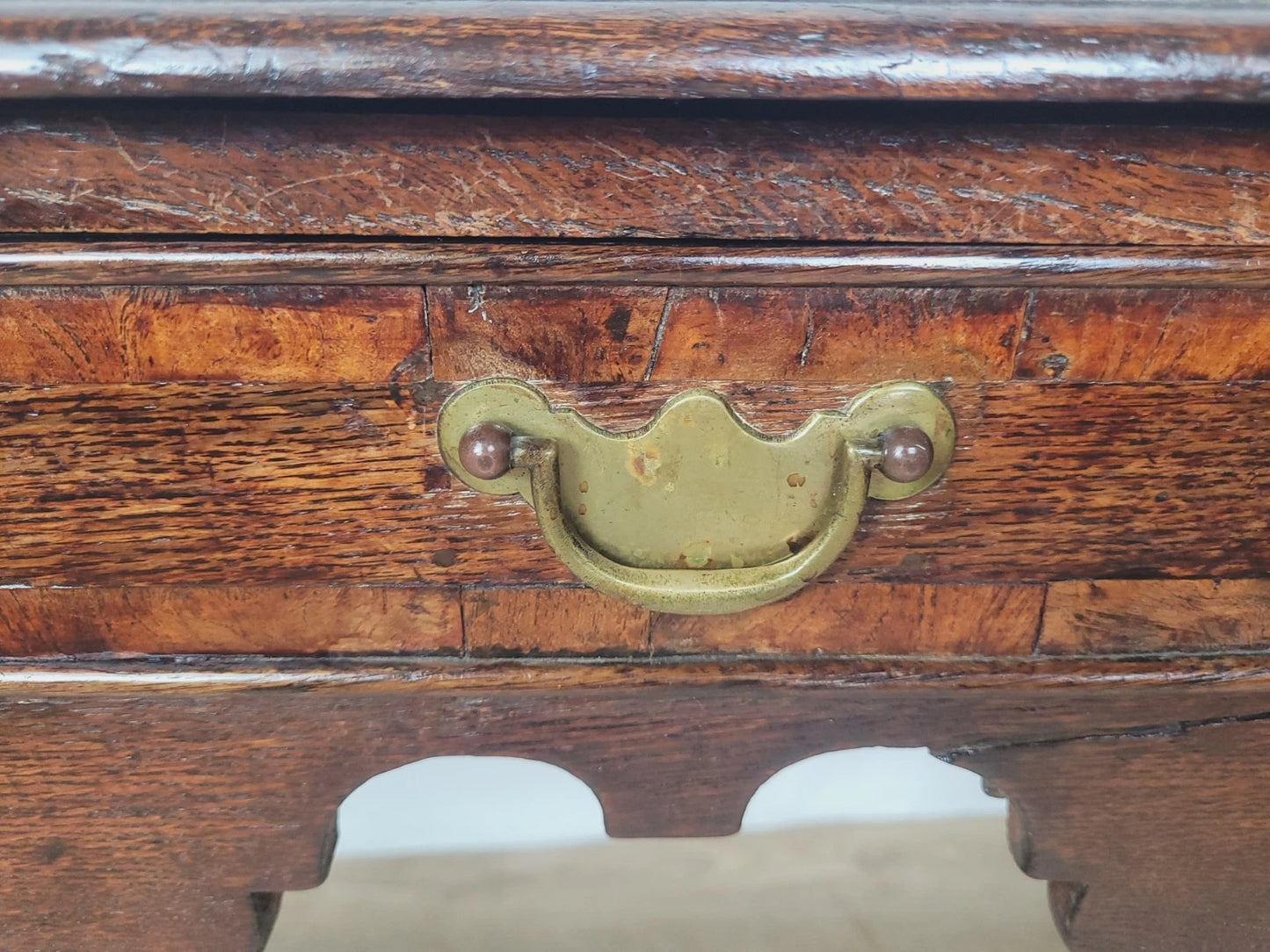 Georgian Side Table Lowboy Desk English Oak 18thC Antique Delivery Available