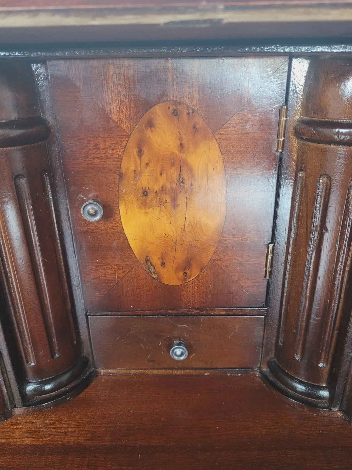 Edwardian Writing Bureau Desk Key & Lock Inlaid Antique 1910 Delivery Available
