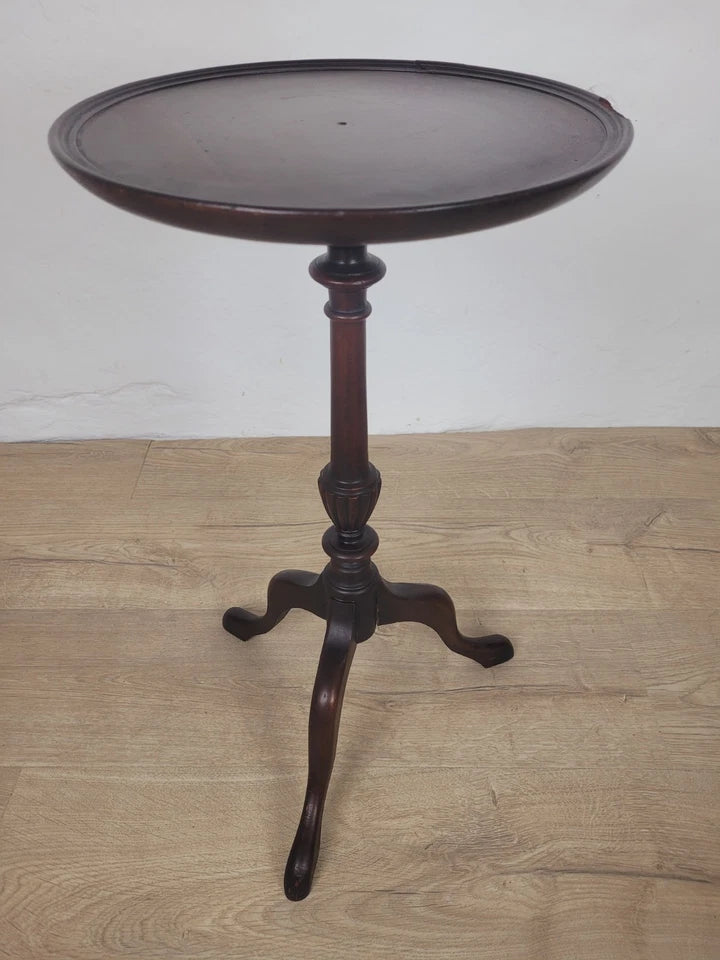 Victorian Tripod Wine Table Mahogany 19th-Century English Postage Available
