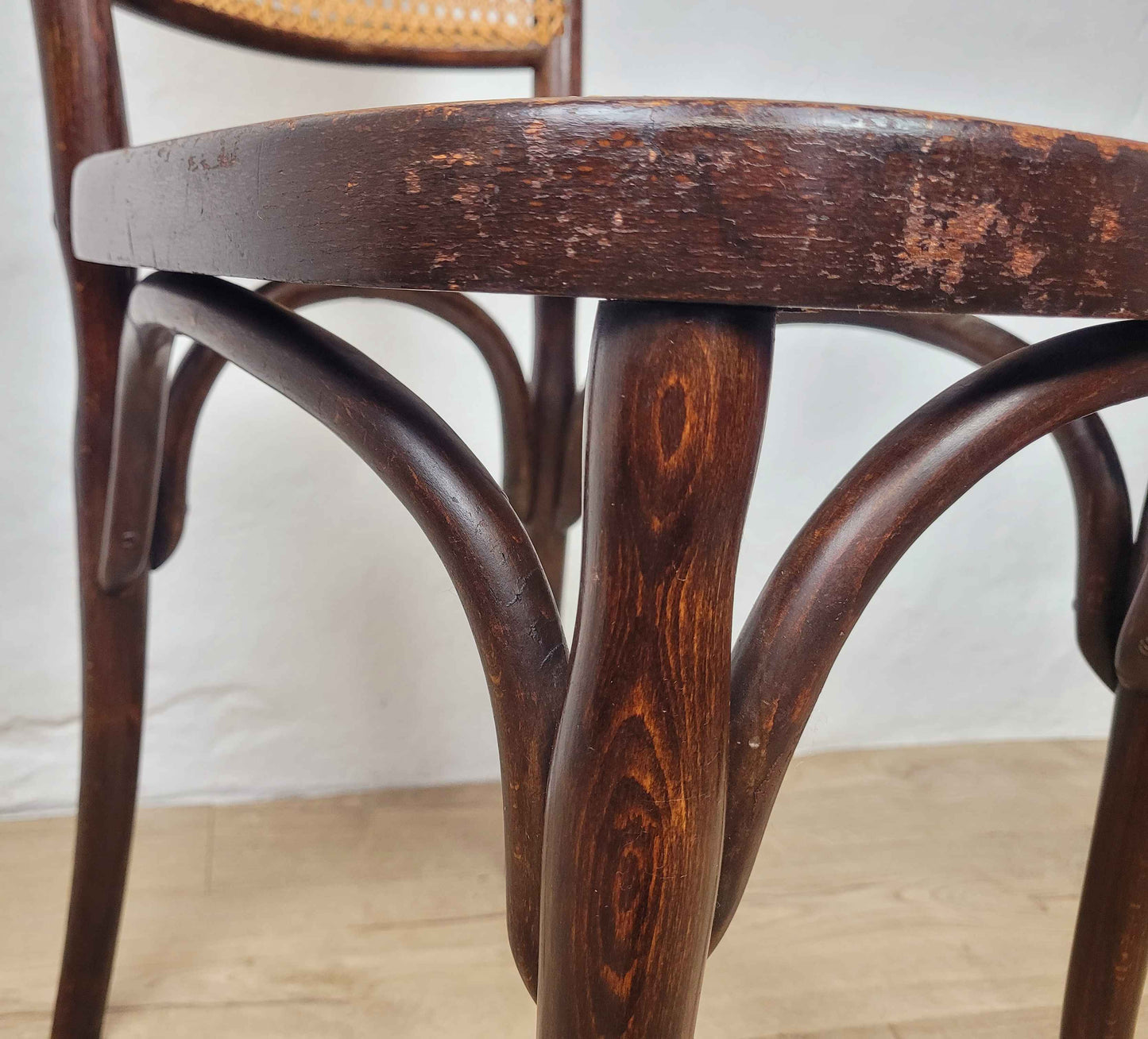 J&J Kohn Bentwood Chair Bistro Cane 20th Century Original ostage Available
