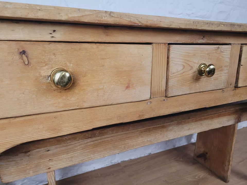 Victorian Side Table Bench Kitchen Pine Farmhouse Antique Delivery Available