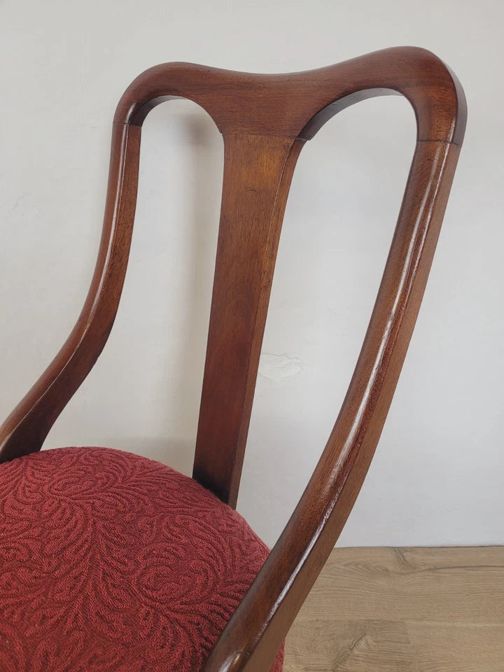 Vintage Dining Chairs Set Of 4 1950s Queen Anne Legs High Back Postage Available