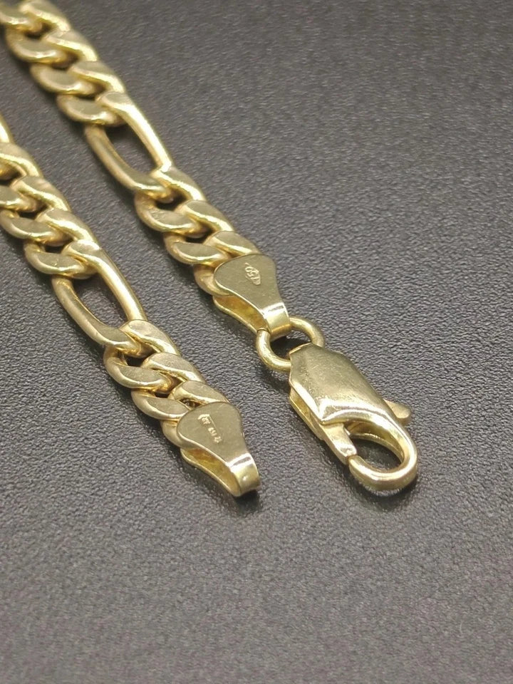 18ct Gold Figaro Necklace 13.3g Lobster Clasp Yellow Postage Available