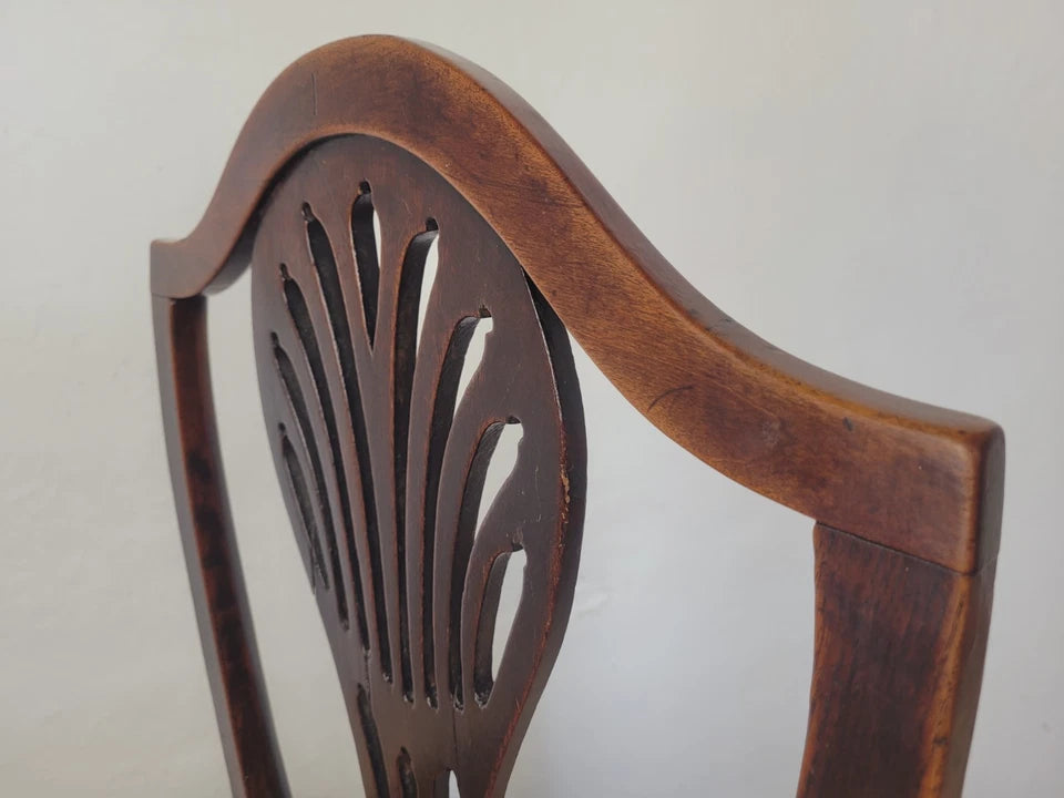 Country Side Chair Pierced Back Victorian 19th Century Antique Postage Available