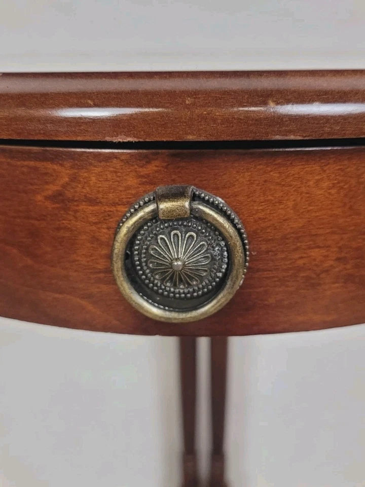 Vintage Occasional Table Circular Regency Style Drawer Postage Available