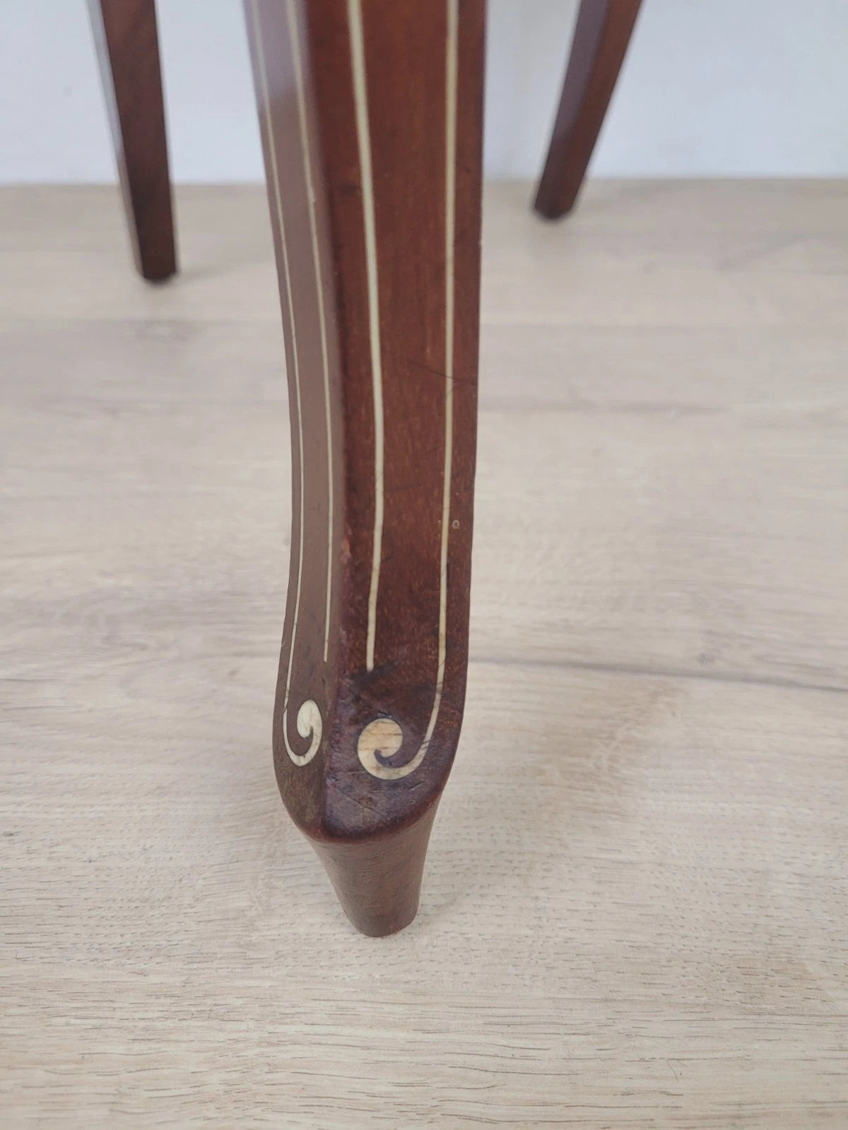 Edwardian Bedroom Chair Inlaid Floral Upholstery Cabriole Legs Postage Available