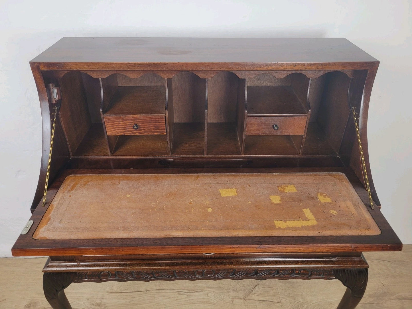 Vintage Ladies Writing Desk Pigeon Holes Storage Handles Delivery Available