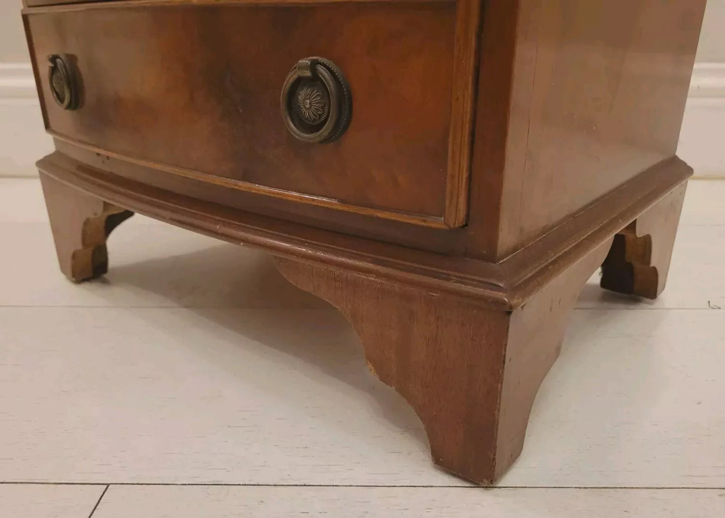 Walnut Chest Of Drawers Vintage Mid 20th Century Postage Available