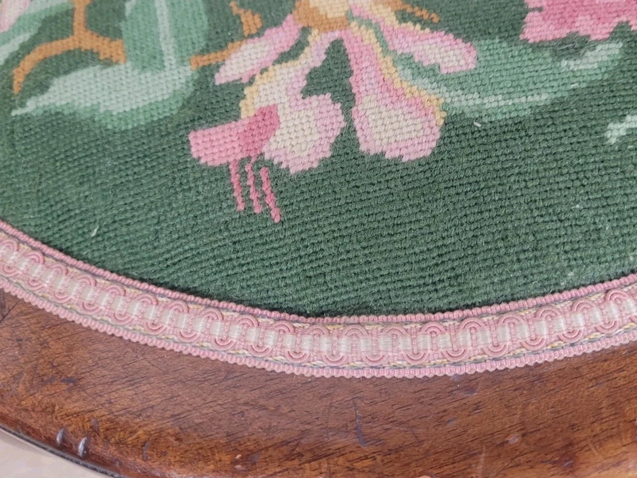 Vintage Tub Chair 1950's Mid Century English Floral Wool Seat Postage Available