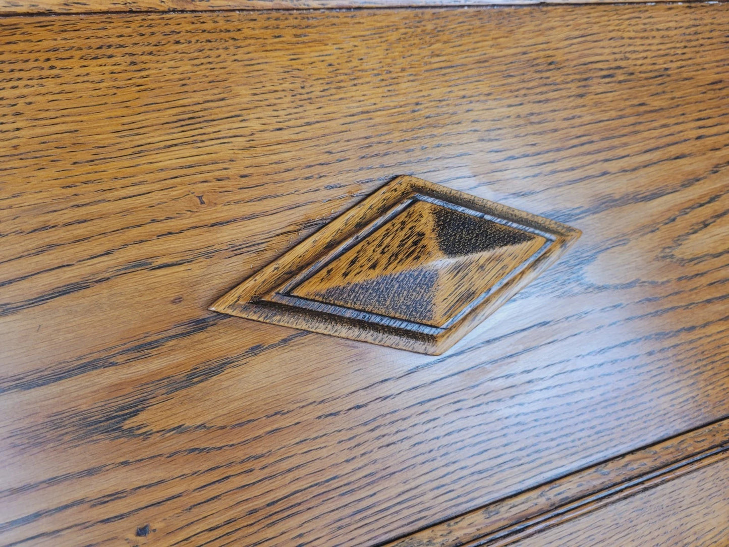 Oak Writing Bureau Desk Vintage 1950s Storage Country Rustic Delivery Available