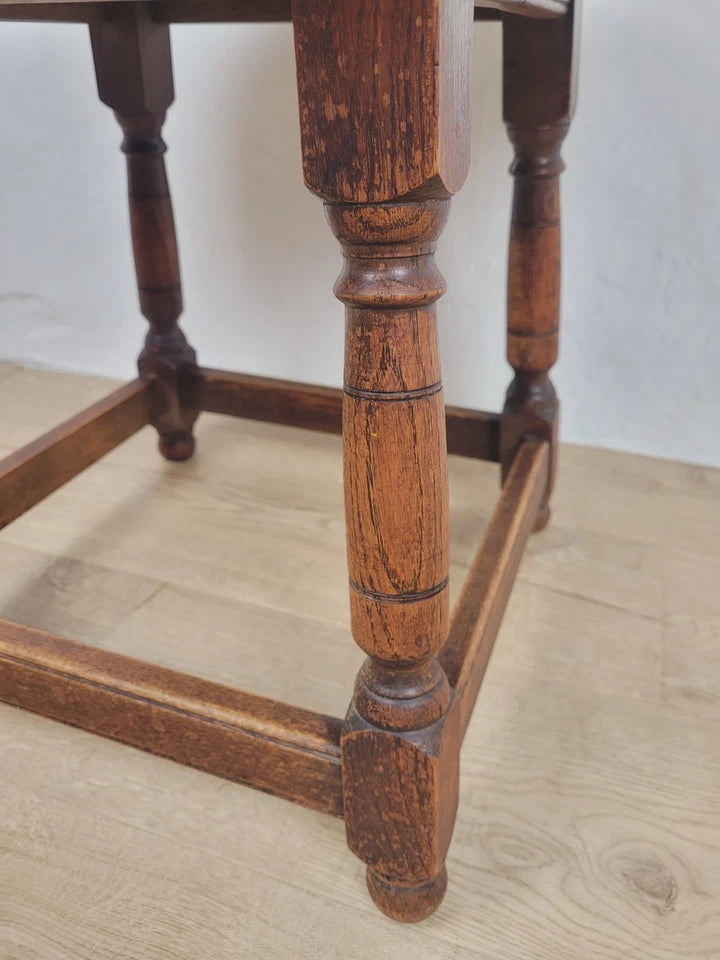 Oak Occasional Table Circular Country Rustic Vintage C1930 Postage Available