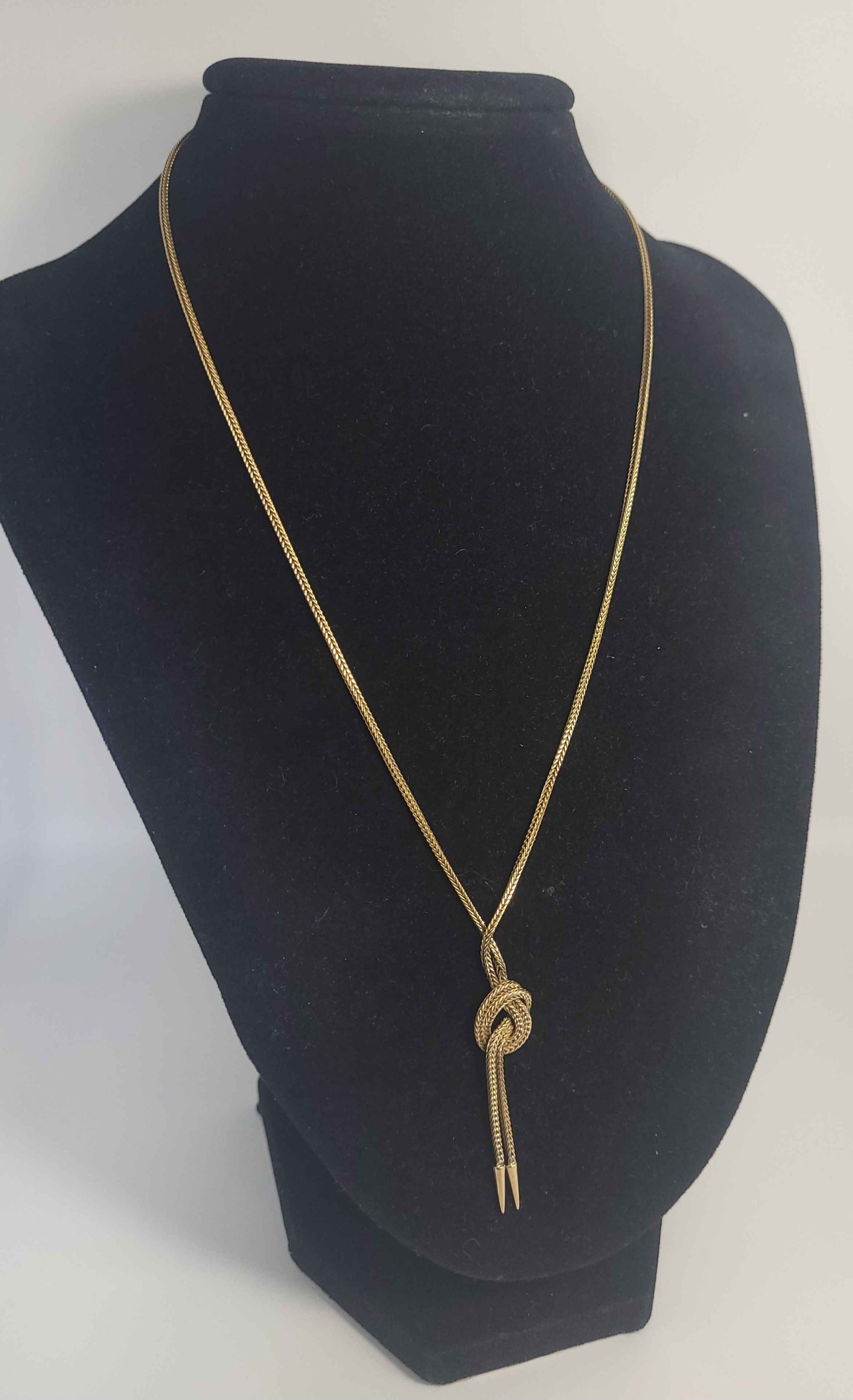 Vintage 9ct Gold Knotted Chain Necklace 18.5 Inch