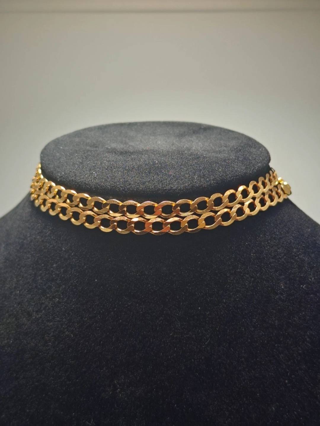 Flat Curb Necklace Gold 9ct 18.7 Inch Postage Available
