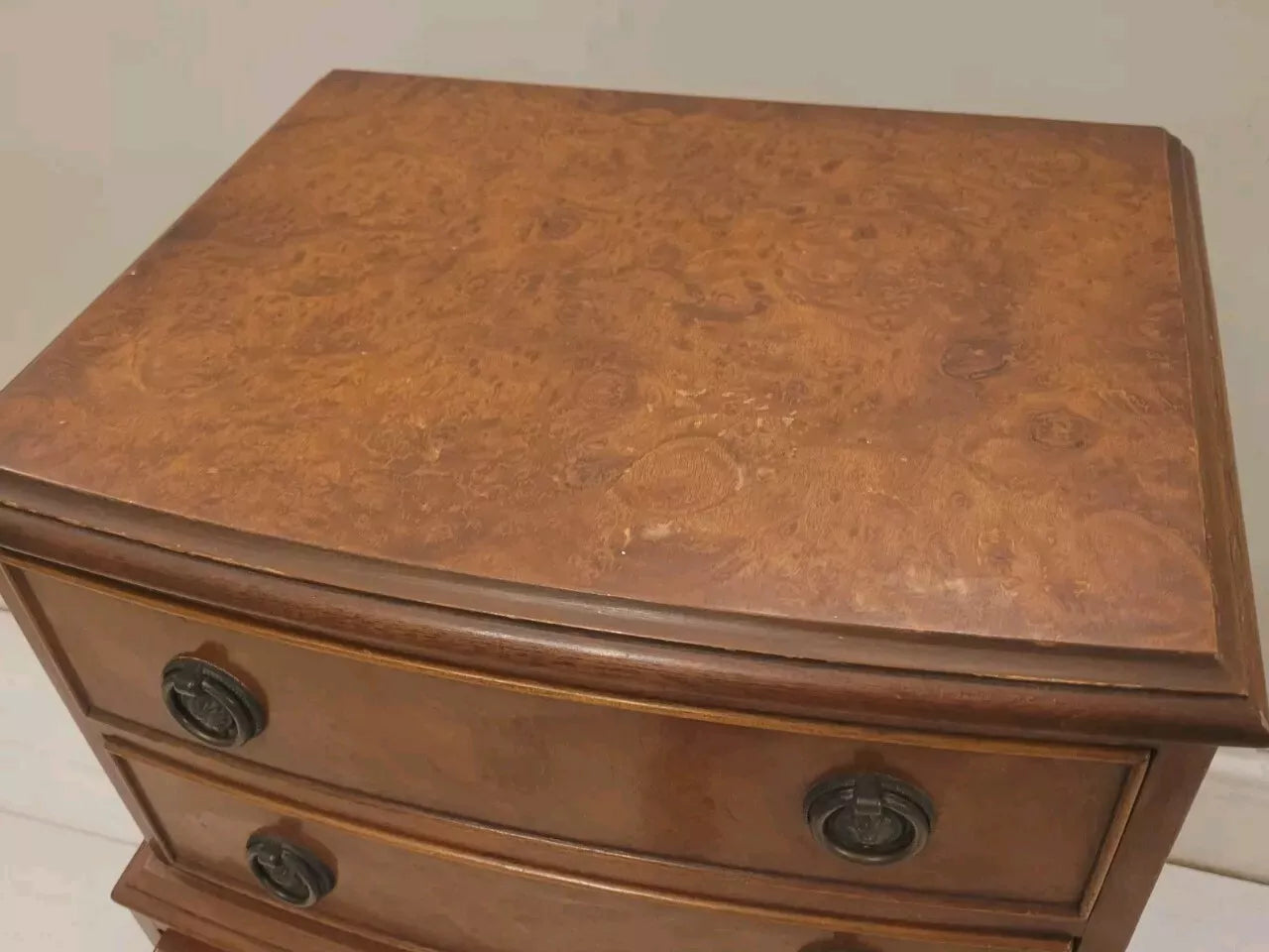Walnut Chest Of Drawers Vintage Mid 20th Century Postage Available