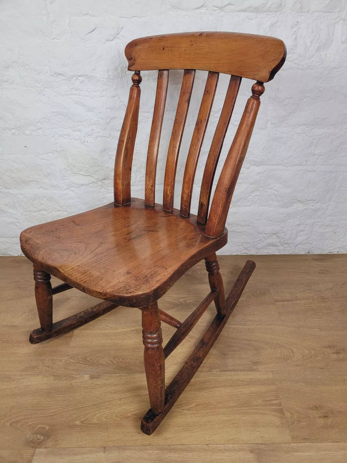 Farmhouse Rocking Chair Victorian Lathe Back Country Antique Postage Available