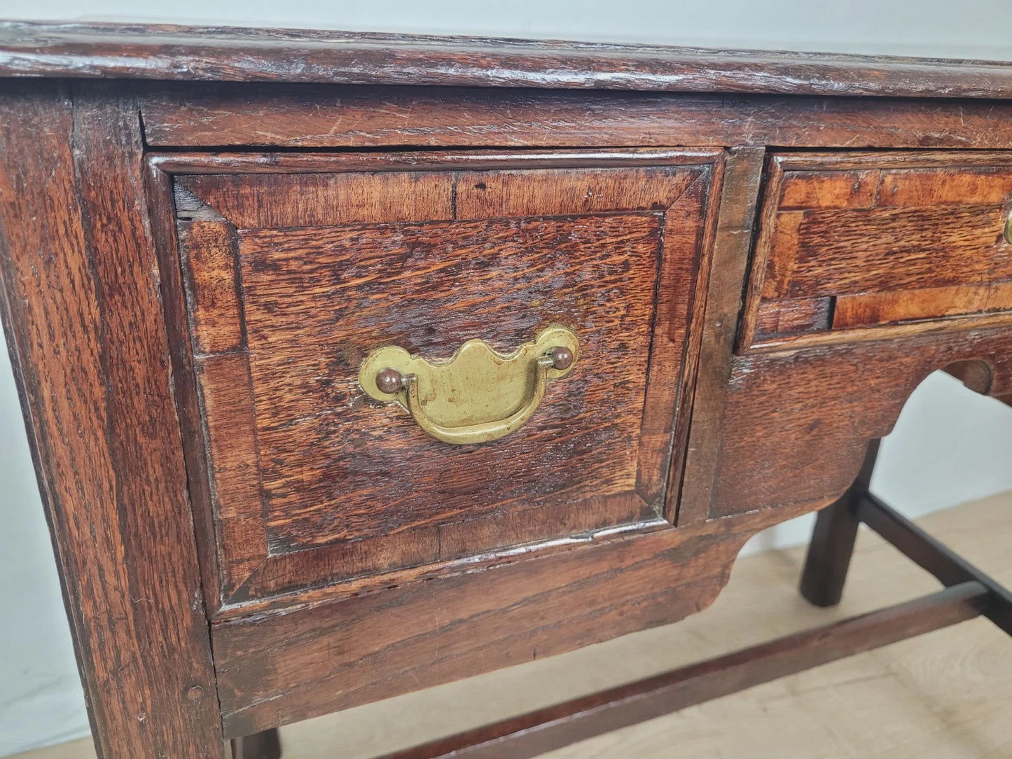 Georgian Side Table Lowboy Desk English Oak 18thC Antique Delivery Available