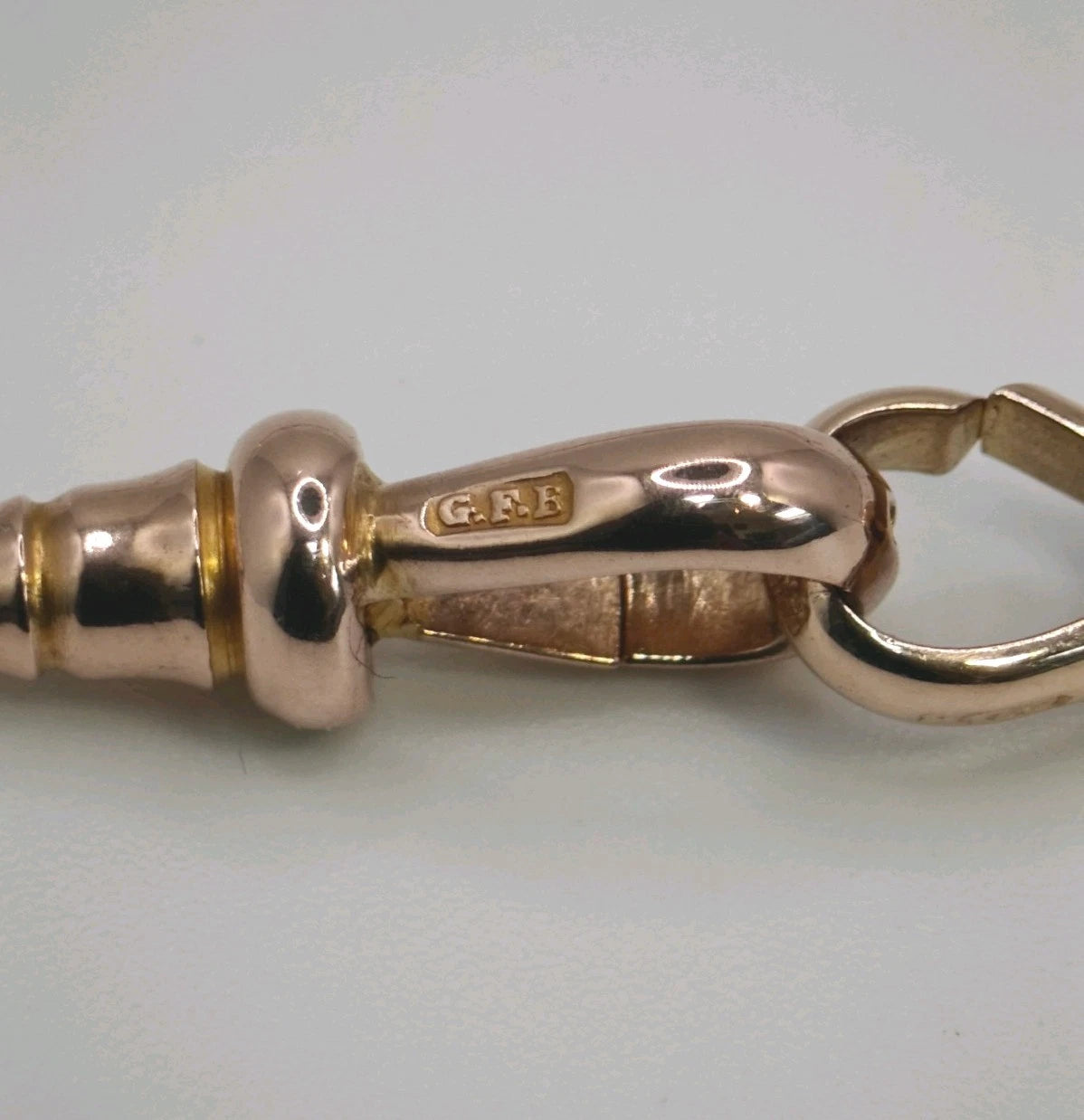 9ct Gold Albert Necklace T-Bar Victorian Charles Daniel Broughton 16.5" Postage