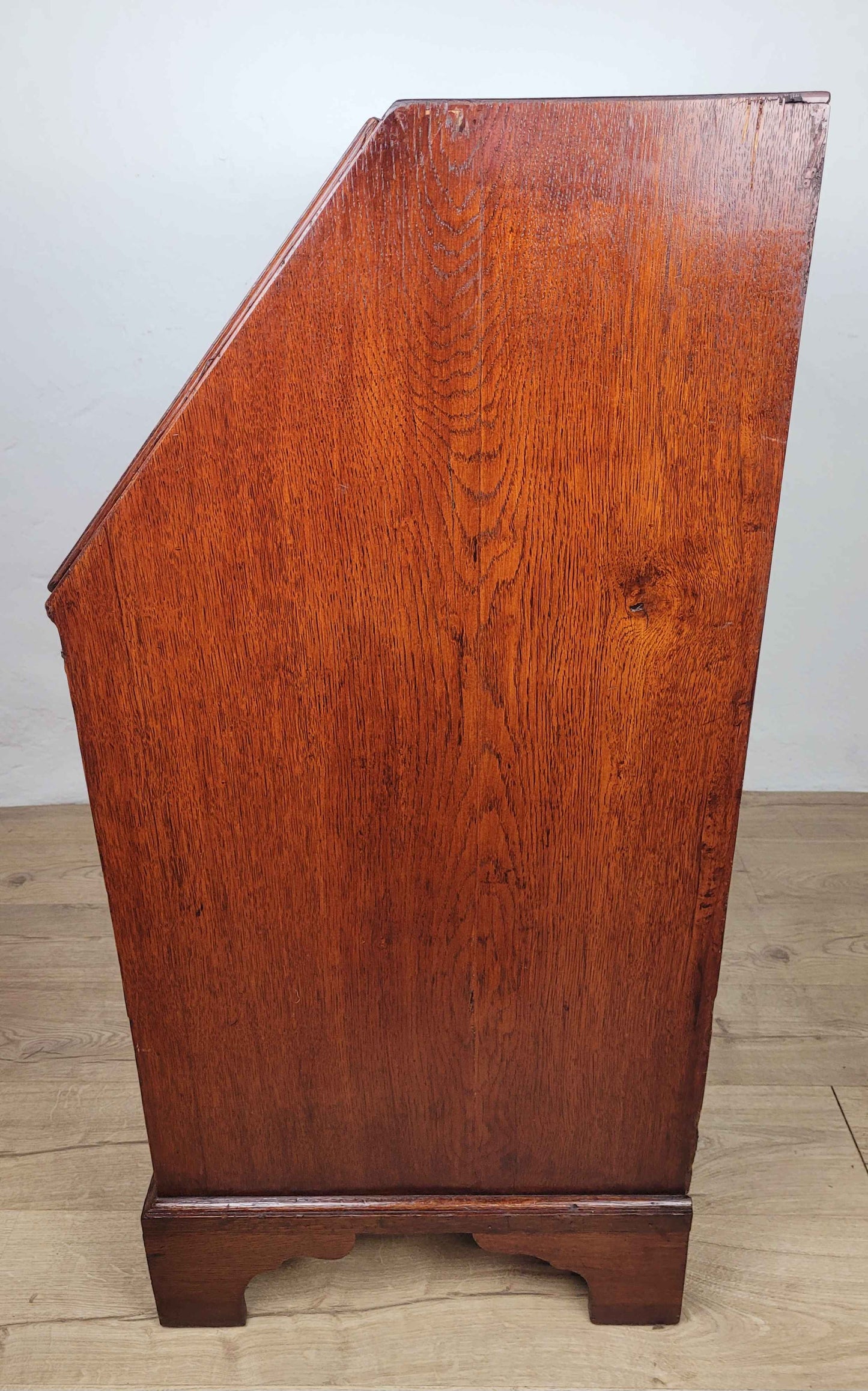 Victorian Writing Bureau Desk 19thC Oak Drop Handles Antique Delivery Available