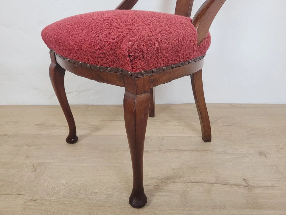 Vintage Dining Chairs Set Of 4 1950s Queen Anne Legs High Back Postage Available